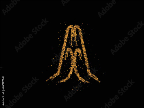 Indian Namaste - Greeting Particle icon. Vector illustration.