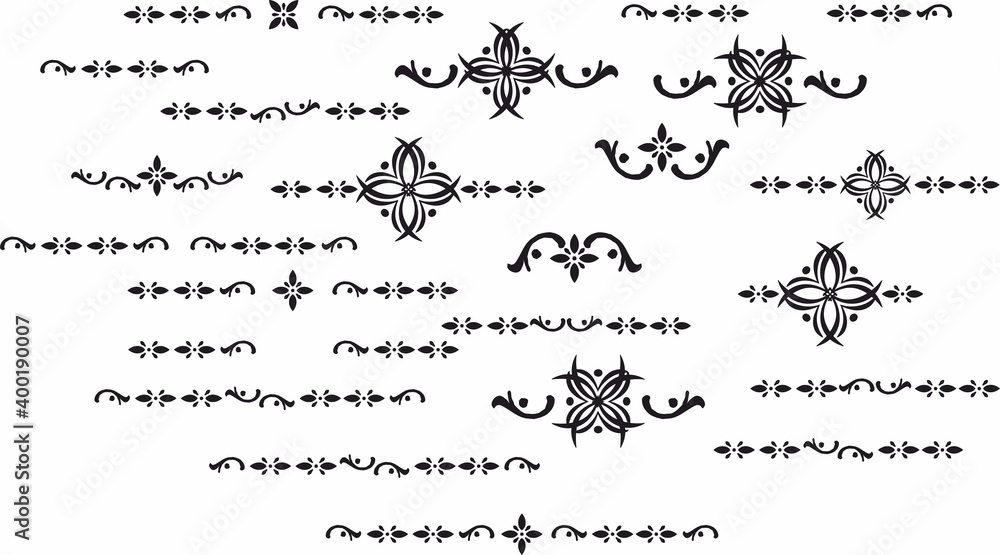 Obraz premium decorative delimiter and text break set 