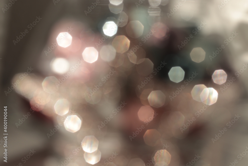blurred pastel bokeh light abstract background or overlay