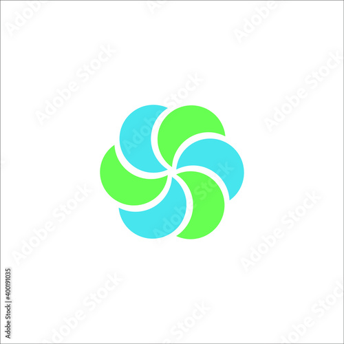 abstract rotation loop logo design vector sign