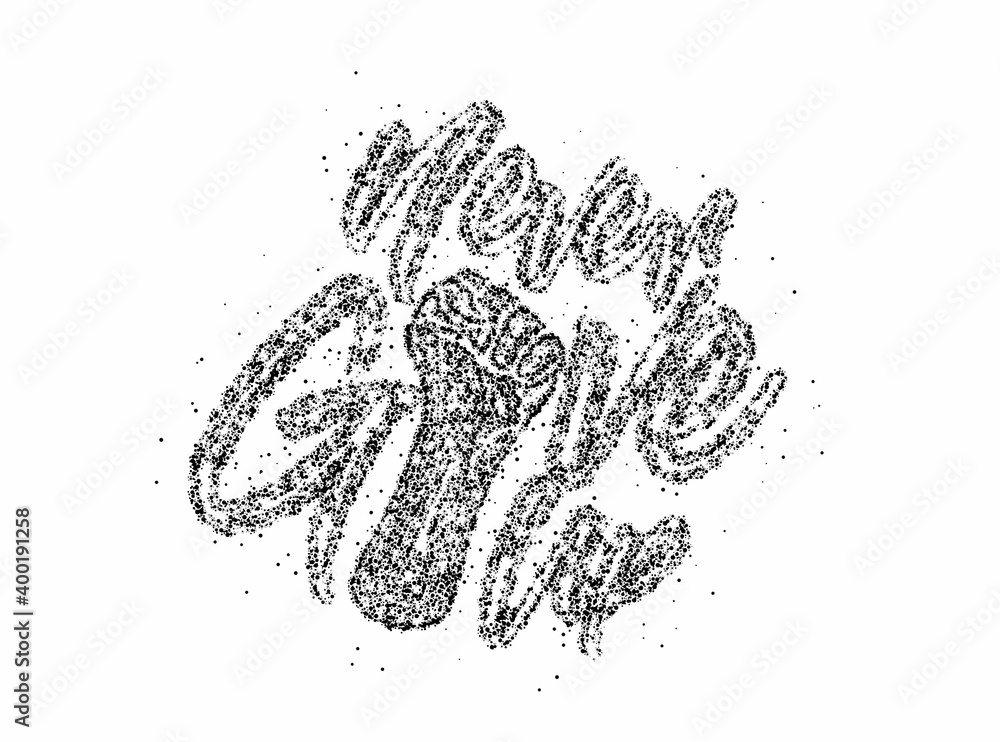 Fototapeta premium Never Give Up Calligraphic Line art Text Poster vector illustration Design.