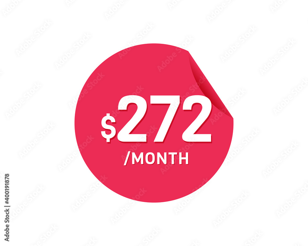 $272 Dollar Month. 272 USD Monthly sticker $272 Dollar Month. 272 USD Monthly sticker
