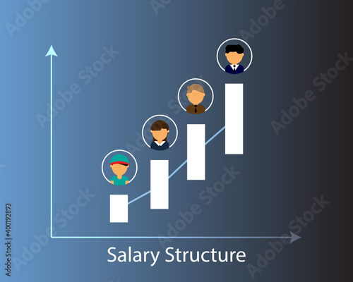 salary structure design for each job level vector