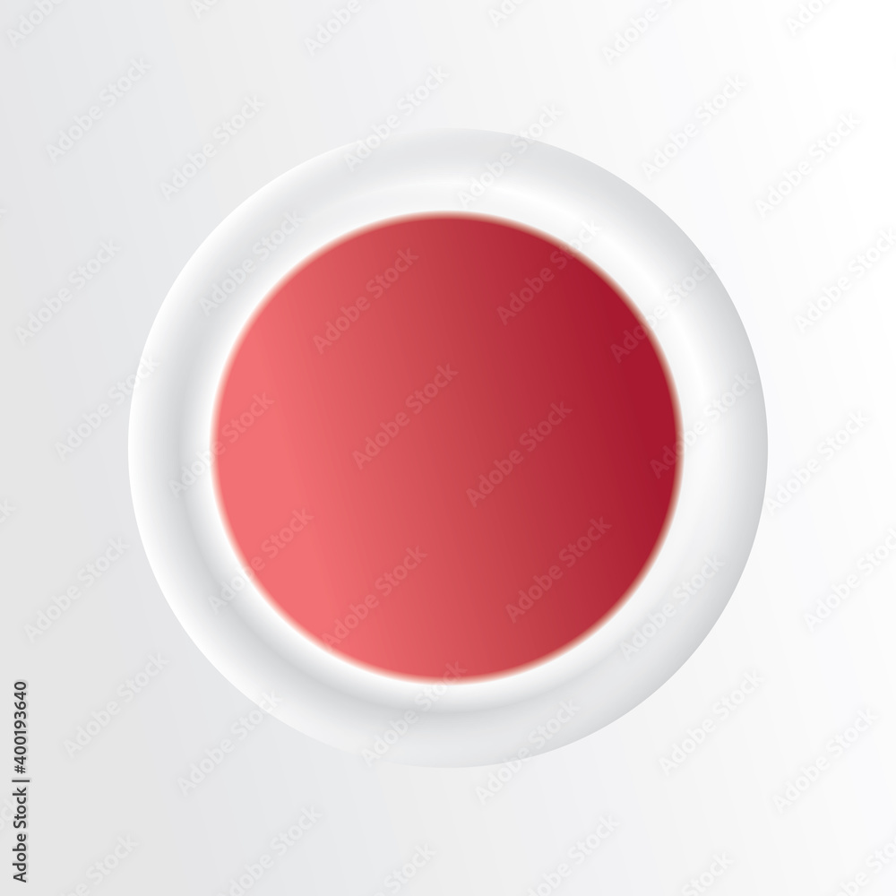 Big white button. Vector drawing Big white button. Vector drawing