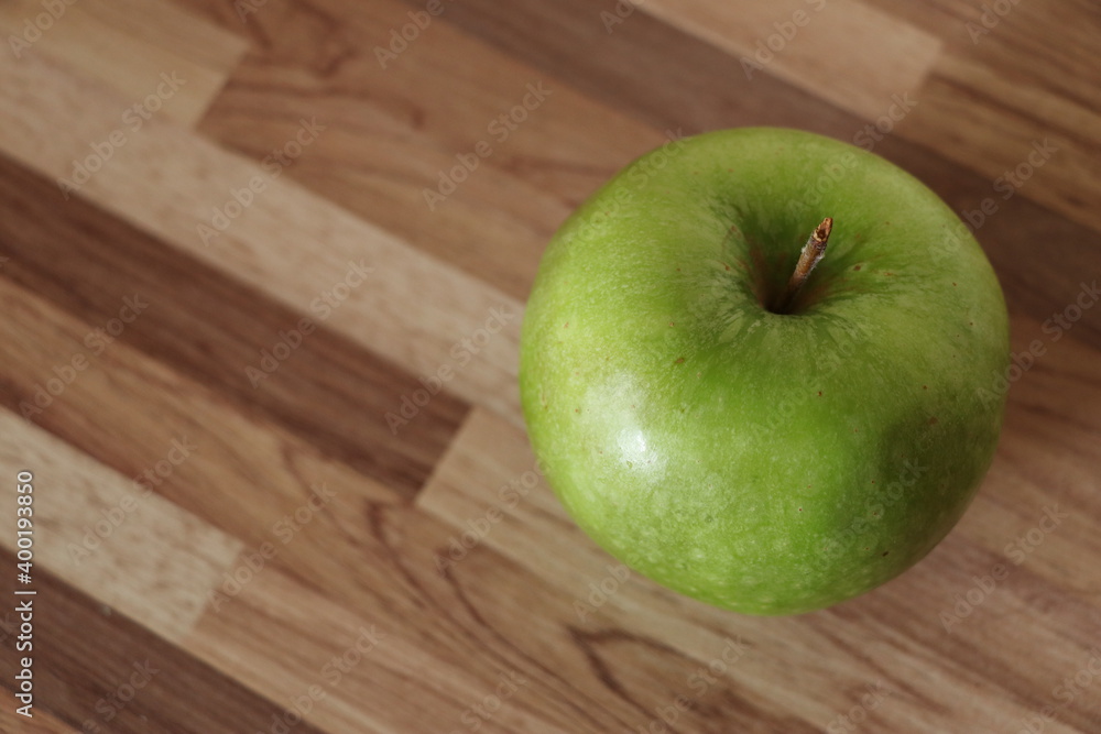 green apple on neutral background. green apple on neutral background.