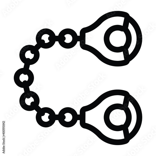 
Handcuffs glyph icon 
