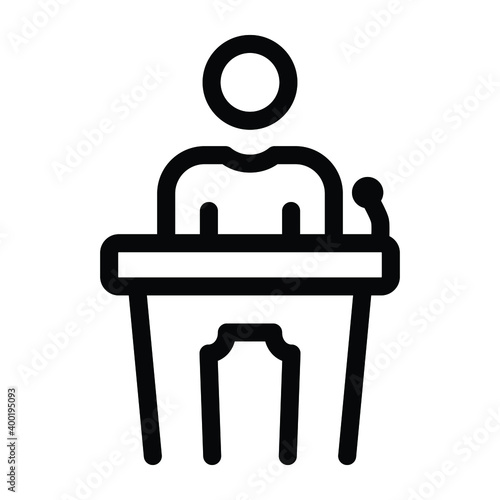 
Political leader in glyph trendy icon 
