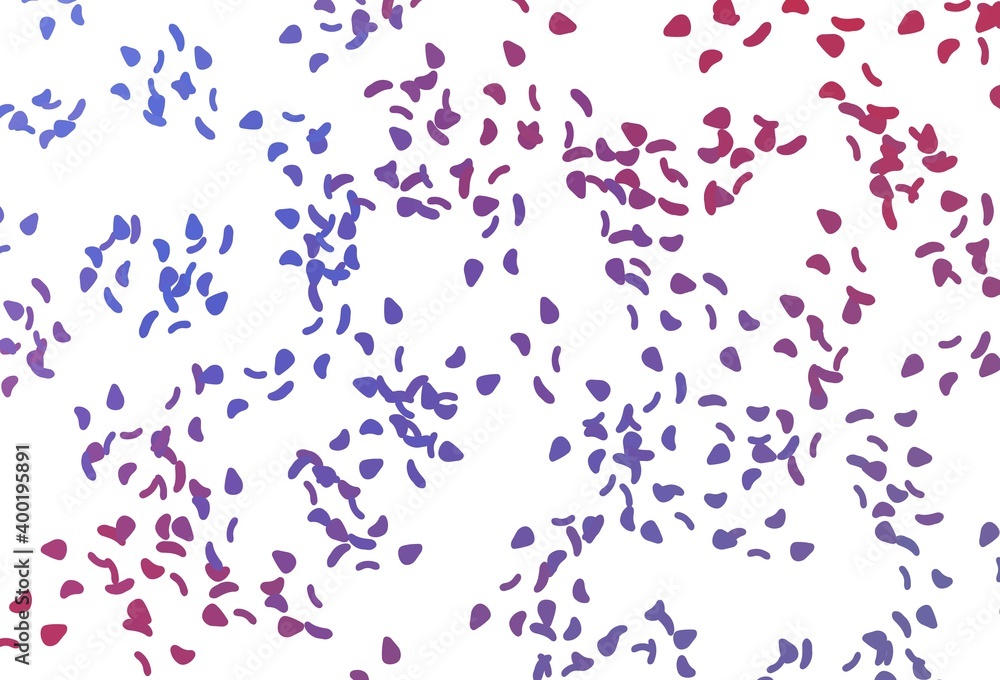 Light Blue, Red vector pattern with chaotic shapes. Light Blue, Red vector pattern with chaotic shapes.