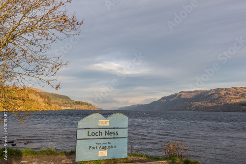 View of Loch Ness in Fort Augustus, Scotland