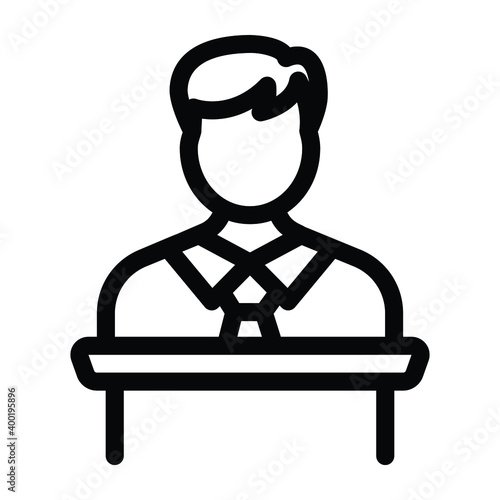 
Political leader trendy glyph icon 
