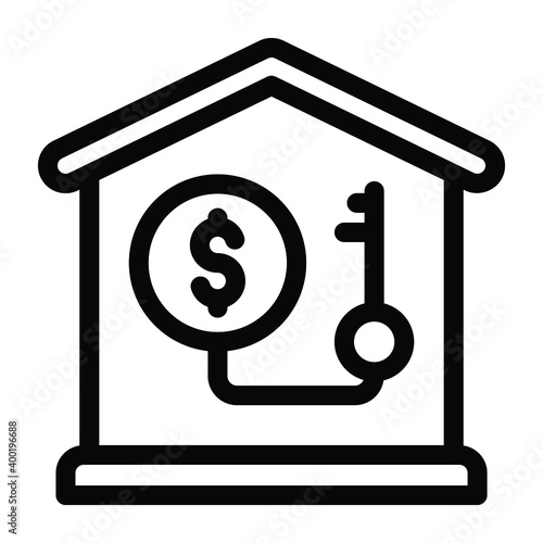 
Home ownership glyph editable icon 
