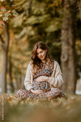 Lovely pregnant woman in the park © Gardinovacki