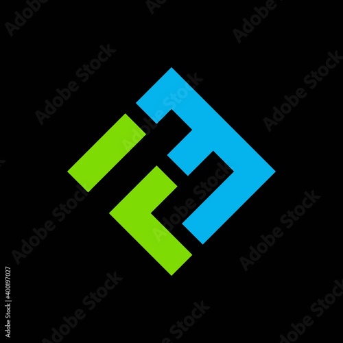 simple typography fm vector logo