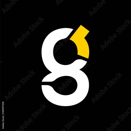 simple typography fg vector logo