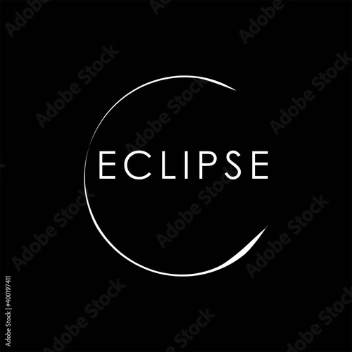 simple typography eclipse vector logo