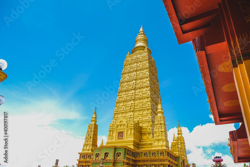 
The beauty of Wat Bang Tong or Wat Mahathat Wachiramongkol, Krabi, Thailand photo