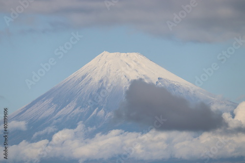 富士山と雲の風景