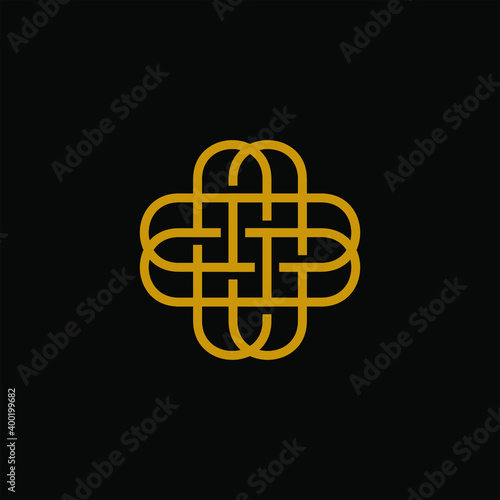 luxury letter B with ornament logo