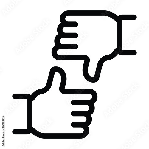 
Different opinions glyph icon 
