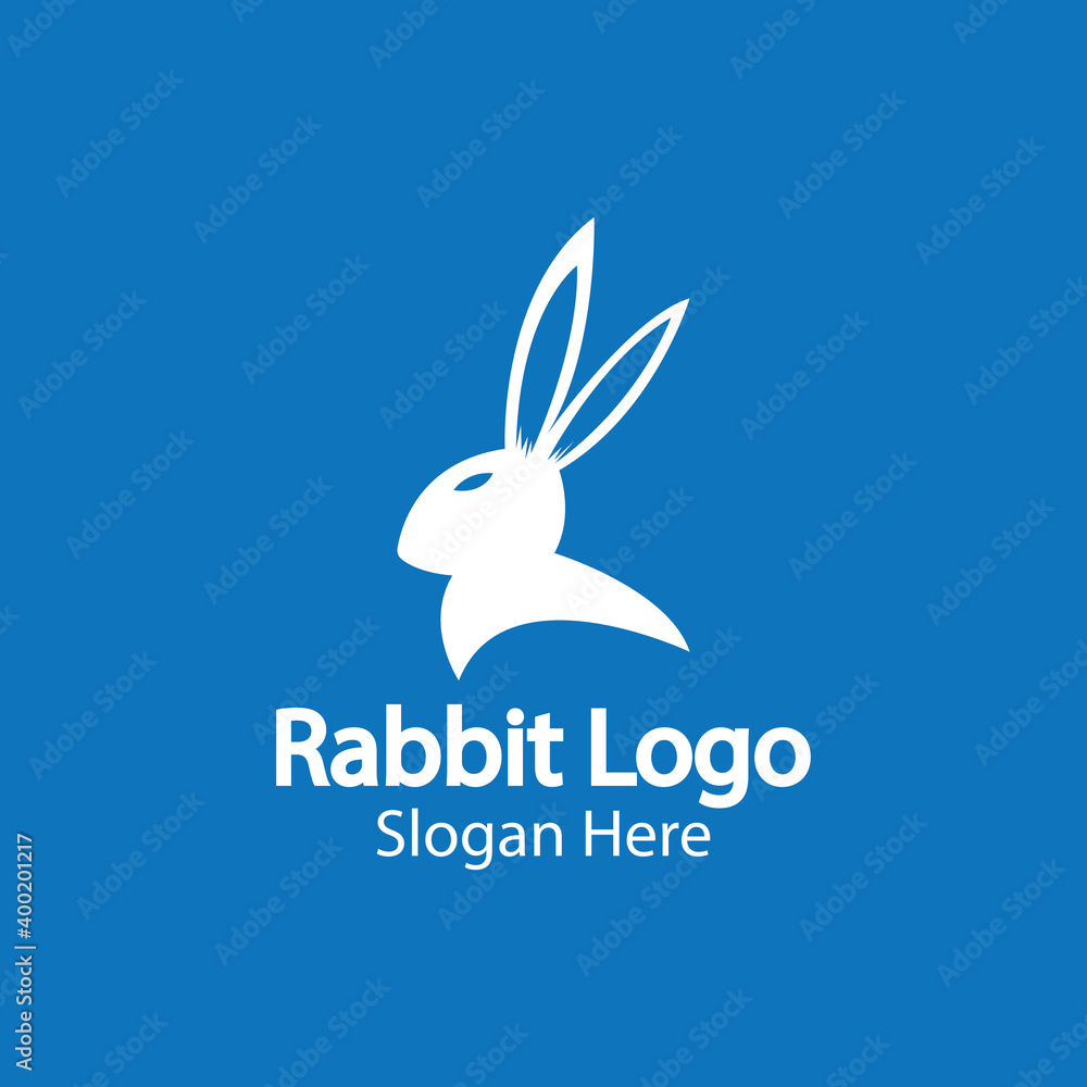 Fototapeta premium Rabbit Logo template vector icon illustration design