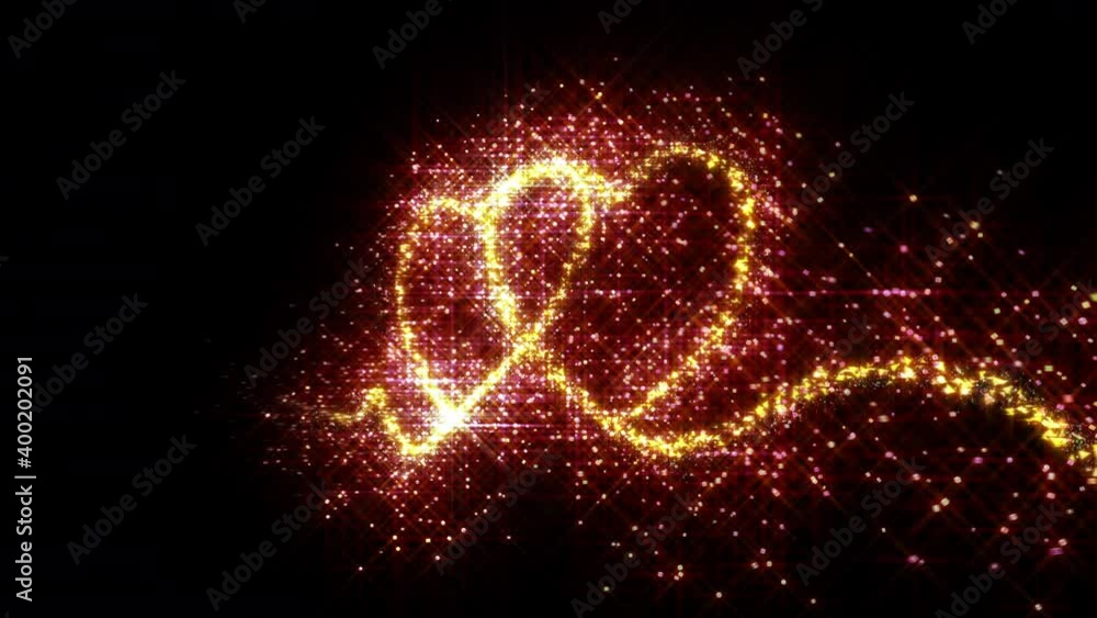 Sparkling Glitter Heart Particles background Sparkling Glitter Heart Particles background