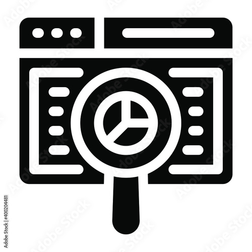 
A modern web analysis solid vector
