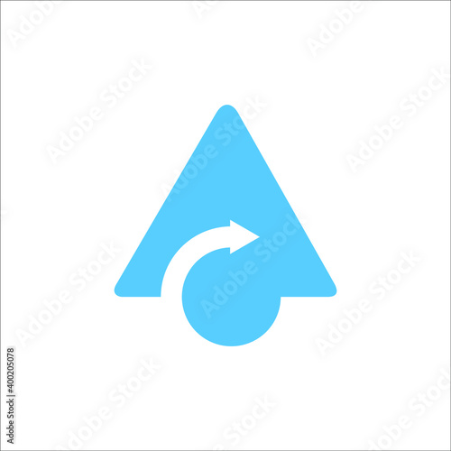 Free Download triangle with arrow logo - GFXLoad