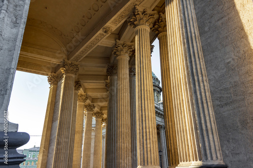 Colonnade of the Kazan Cathedral in St. Petersburg.