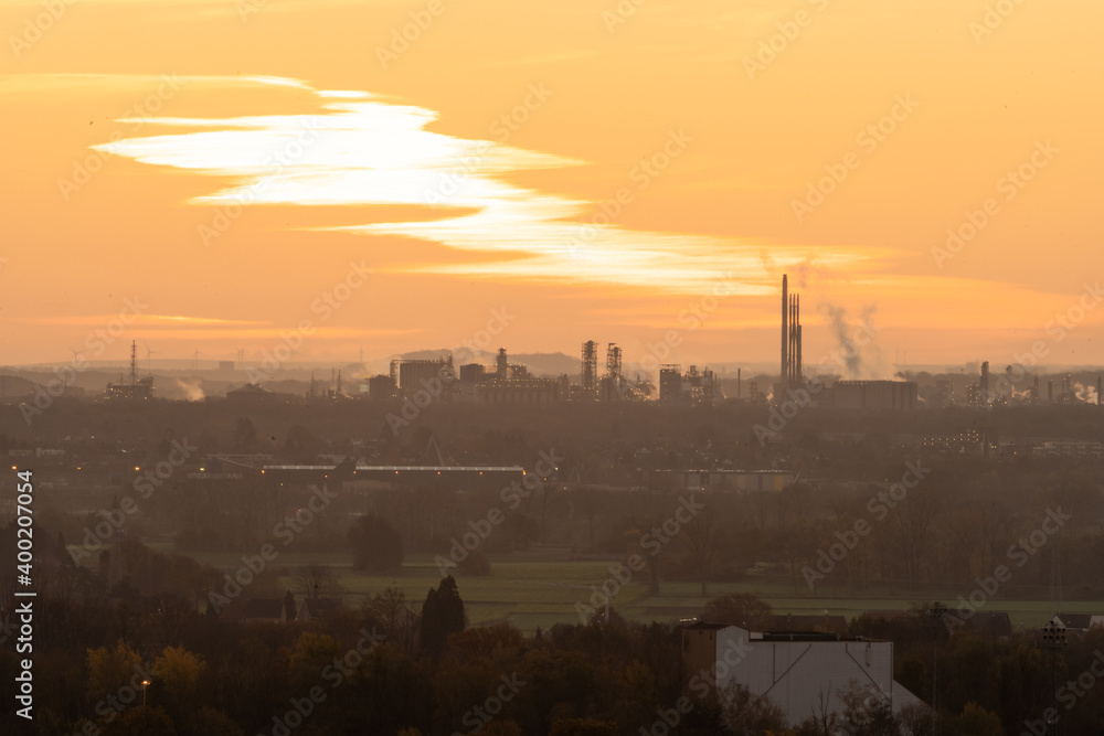 Industry at sunrise