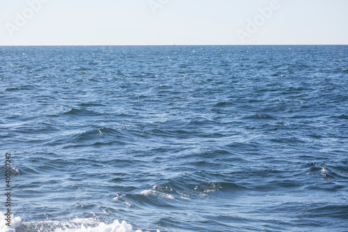 Ripples on surface of beautiful ocean water background