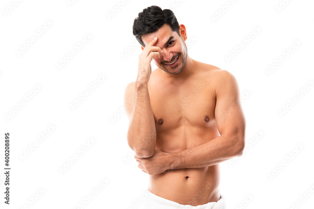 Good looking man in towel Good looking man in towel