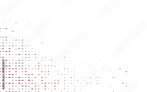 light Blue  Red vector cover with long lines.