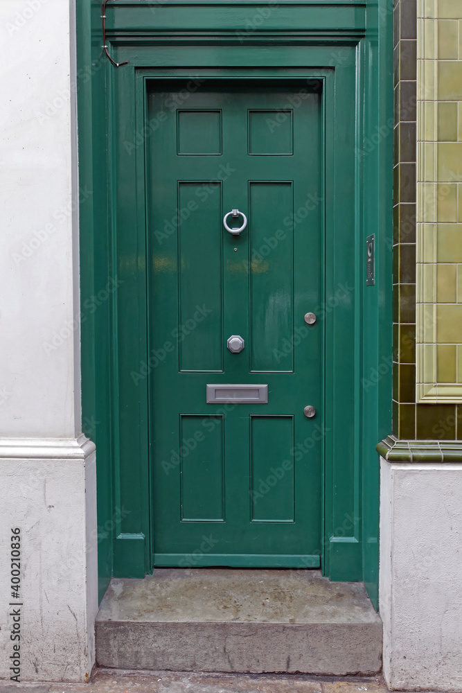 Green Door Entrance