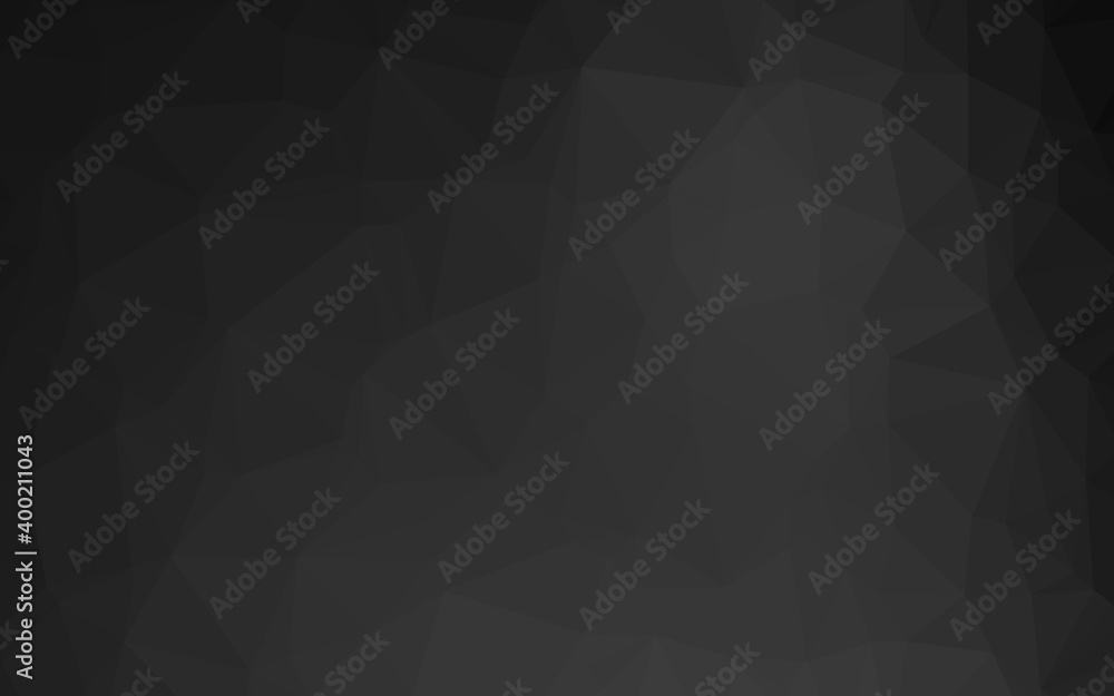 Dark Silver, Gray vector polygon abstract backdrop.