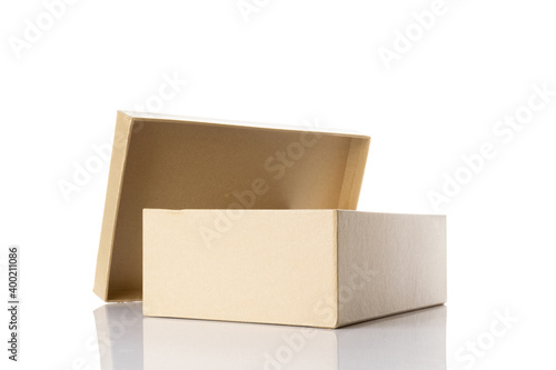 Brown carton. Cardboard box package isolated on white background for shipping delivery. Carton delivery packaging, recycling brown boxes.