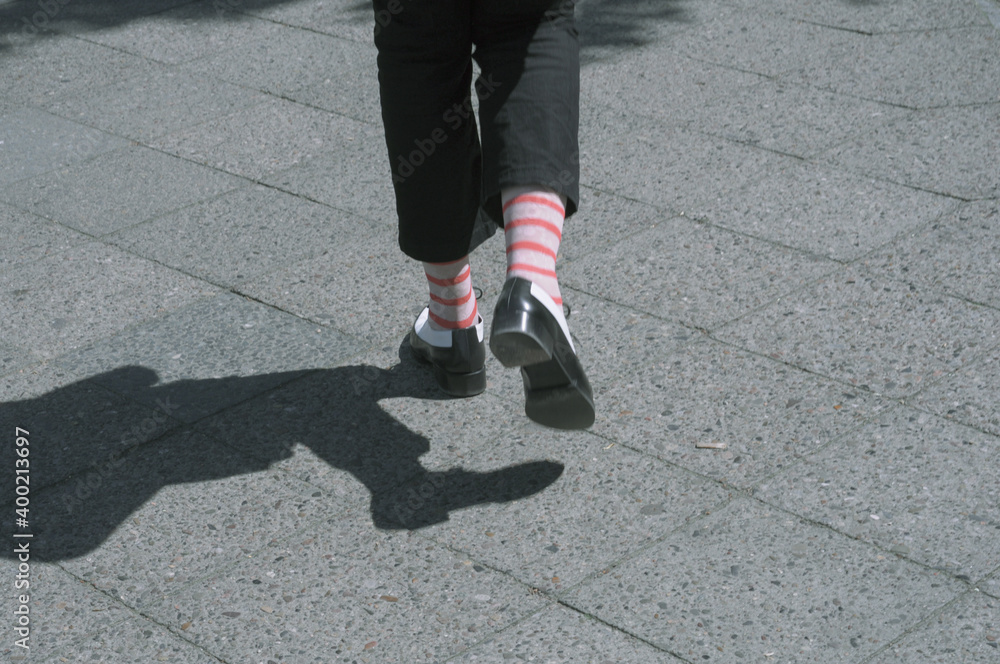 walking on the street