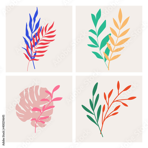 Abstract floral backgrounds. Graphic design for poster, banner, cover, invitation, greeting card, brochure, flyer, nail art