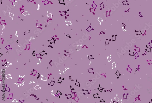 Light colorful vector template with musical symbols.