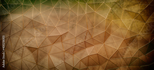 Patterned Voronoi diagram background, 3d render 