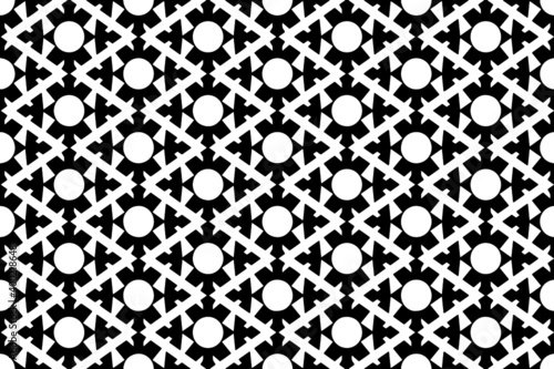 seamless abstract geometric monochrome pattern-19j1b