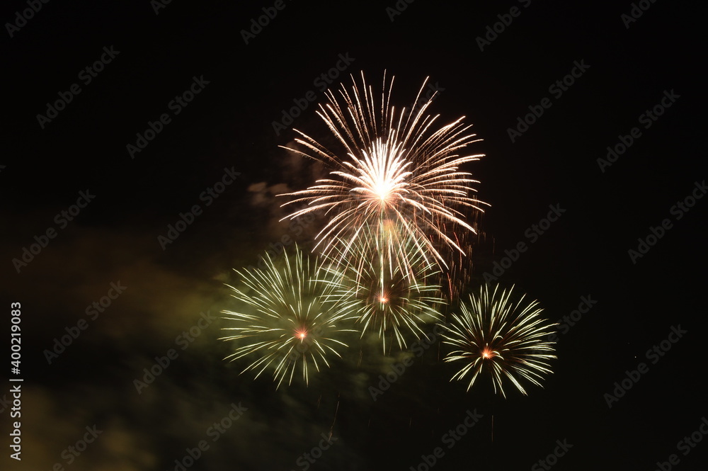 fireworks explosive on dark sky in night fireworks explosive on dark sky in night