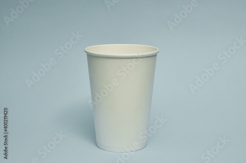 Paper cup. Recycling. Eco-friendly disposable tableware. Eco dishes