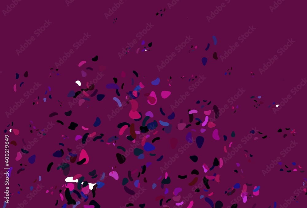 Light Pink, Blue vector backdrop with abstract shapes.