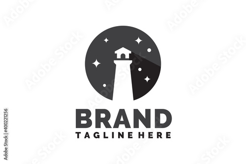 lighthouse star night logo