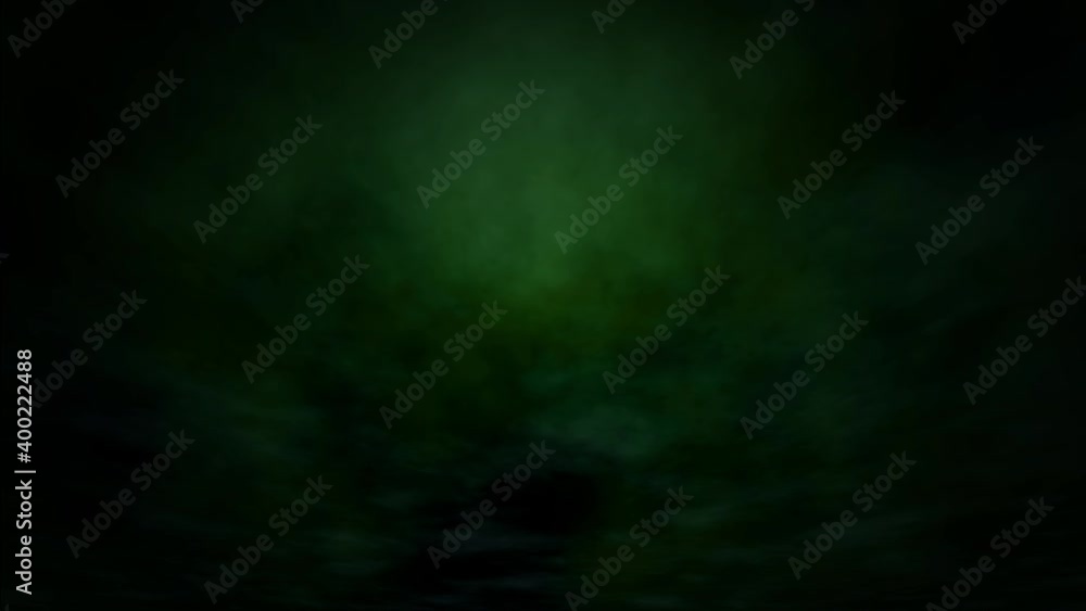 A green acid mist slowly descends against a black background. A green acid mist slowly descends against a black background.