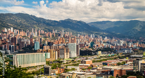 Panoramic of El Poblado in Medellin City
