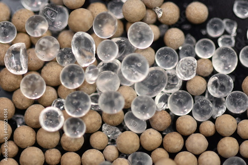 macro of silica gel balls