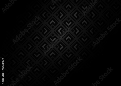 Dark Silver, Gray vector background with lines, rhombuses.