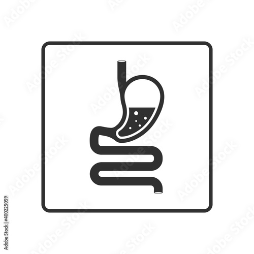 Human stomach and gastrointestinal system. Vector