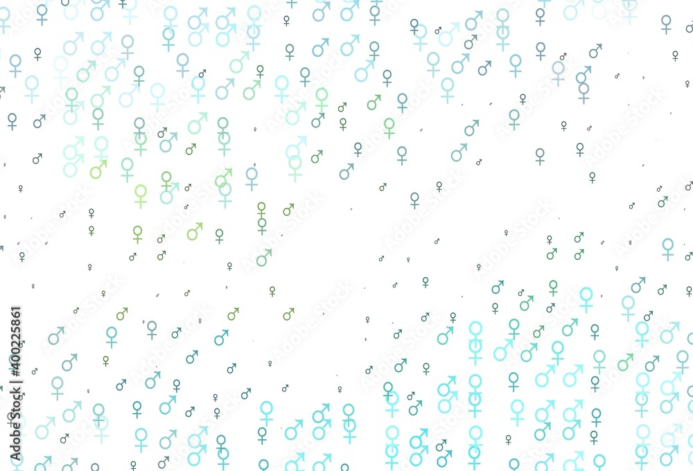 Light green, yellow vector template with man, woman symbols. Light green, yellow vector template with man, woman symbols.